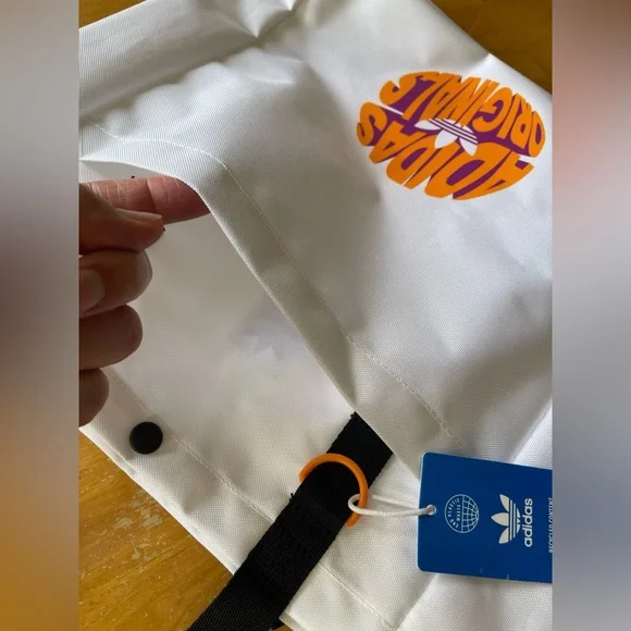 Adidas Originals White and Orange Tote Bag - Picture 4 of 13